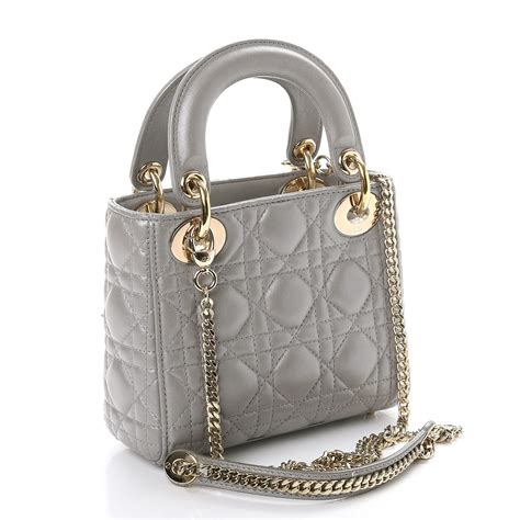 lady dior metallic grey